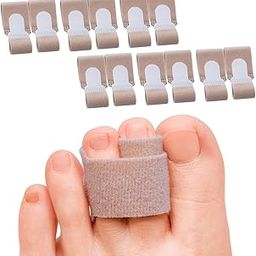 Sumifun Hammer Toe Wraps, 12 Pack Toe Straightener Tapes Toe Splints Wrap Overlapping Toe, Broken Toe Bandages Brace Cushioned Corrector& Crooked Toes-image-96
