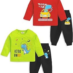Baby Boy Regular Fit Cotton T-Shirts and Pyjamas Sets-image-106