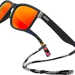 Vintage Polarized Sunglasses for Men and Women Driving Sun glasses 100% UV Protection Retro Square Sun Glasses-25
