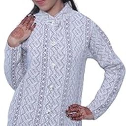 Women's Winter Coat, Multicoloured, Button Front-image-11