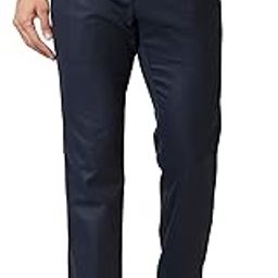 Men Slim Fit Stripe Pattern Polyester Blend Pleatless Formal Trouser-picture-18