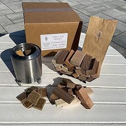 Mini Fire Wood and Fire Starters - 5 OR 10 LB of Reclaimed Kiln Dried Sustainable Firewood - 3.5" OR 5.5" Lengths - Compatible with Solo Stove Mesa OR Mesa XL Tabletop Fire Pit (5 lbs of 3.5" Length)-16