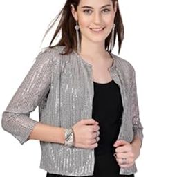 Black on Black Sequins Shrug-image-12