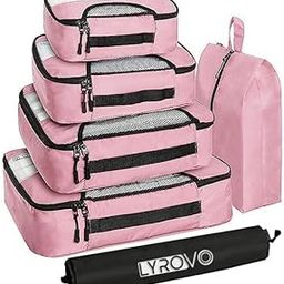6 Pcs Packing Cubes Travel Accessories for Toiletry Organizer Bag (PINK)-51