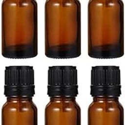 Mkd2 Rise Empty Amber Glass Bottle 15 ml, Set of 6 with Leak Proof Euro Dropper Black Cap. Ideal to Store Essential Oils, Fragrances, Medicines, DIY Perfumes, Homeopathy & Refillable-picture-20
