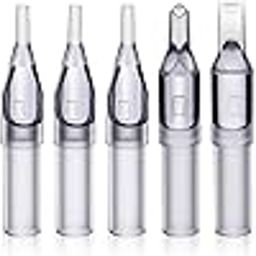 SHIELD PLUS 5FT Tattoo Flat Tip – Tattoo Needle Tip for 5 Flat Needles – Tattoo Supplies for Professional Use (5FT, 25, count)-17