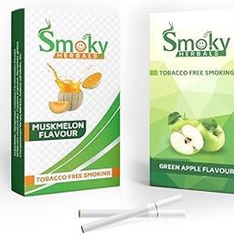 Pack of 2 Flavours 100% Tobacco & Nicotine Free Cigarette - 10 Sticks x 2 (GREEN APPLE/MUSKMELON)-image-95