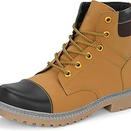 Leather Black Solid Tough Heavy Duty High Ankle Length Mens Casual Long Boots for Men (BAB985)-image-77