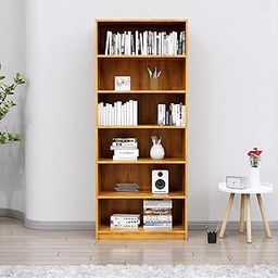 Bniture Book Shelf for Home, Engineered Wood Bookshelf Multipurpose Study Room Home Decor Storage Rack Showcase Organizer for Living Room, Bedroom, Office (BS125) (Giant Wood)-image-38