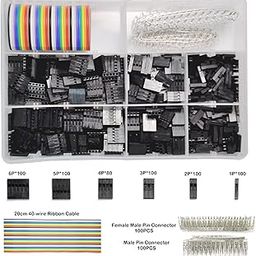 Gikfun 2.54mm Pitch 1 2 3 4 5 6Pin Housing Connector Dupont Wire Male Female Crimp Pins Adaptor Assortment Kit EK8479-image-83