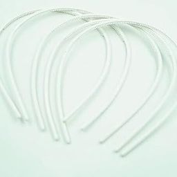 Glam Shopperz Thin Plain White Plastic Headbands, Pack of 5 Lightweight Hair Accessories-image-25