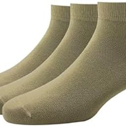 Cotton Quarter Length Men's Plain Pattern Socks (Pack Of 3) - Beige-image-81