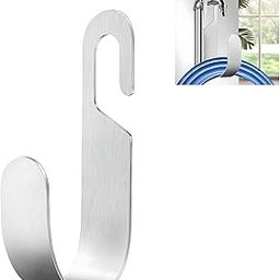 GNOLY Outdoor Stainless Steel Hose Hanger Hook | Heavy Duty Metal Reel Mount, Sturdy 304 Stainless Steel Hanger Rust-Resistant Organizer | No Drilling Required, Weather Resistant (1Pcs)-87