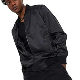 Men Polyester Standard Length URB_N Solid Bomber Jacket-image-2