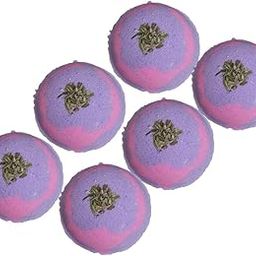 Handmade Lavender Bath Bombs Set | Lavender Essential Oil and Epsom Salt Bath Bombs | Natural Cleansing Bath Bombs | Men and Women for all Ages (60 Gm Each, Pack of 6)-image-73