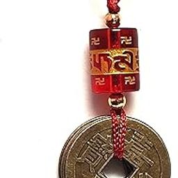 Feng Shui Lucky Coins With Buddhism Auspicious Om Mani Padme Hum Mantra Engraved Lucky Charm Red Pendant For Men And Women-picture-25