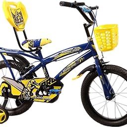 16 inch Kids Cycle for Boys & Girls 4 to 7 Years with Back Seat & Training Wheel-26
