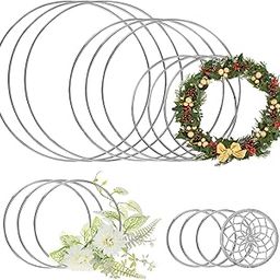 Benvo Metal Rings Hoops 15 Pieces Steel Craft Silver Rings for Dream Catcher, Macrame and Other DIY Projects in 5 Sizes (2 Inch, 3 Inch, 4 Inch, 5.5 Inch, 6.3 Inch, Silver)-image-8