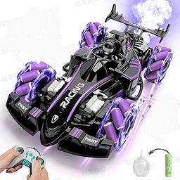 HITRUZ Remote Control Formula 1 Car Toy for Kids with Water Mist & LED Lights | Rechargeable RC Drift Car with Handle Remote | Fast Racing Toy for Boys Age 6+ (Purple)-picture-27