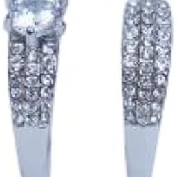 Elegant Silver-Tone Couple Ring Set – Solitaire CZ Band for Engagement, Wedding & Anniversary Gift-image-40