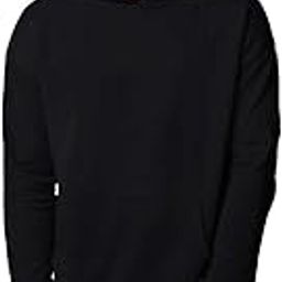 Men's Regular Fit Cotton Sweatshirt Hoodie - Black-image-29