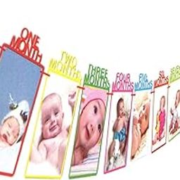 Party Propz 12 Months Photo Banner for Birthday - Bunting for 1st Birthday Decoration Items for Kids | Baby Photo Frames | 1 to 12 Photo Banner for Boy, Girl, Multicolor-image-50