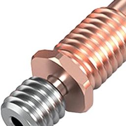 ATORSE 3D Printer Throat Durable High Temperature Resistance Copper Titanium Alloy for E3Dv6 Hexagonal-32