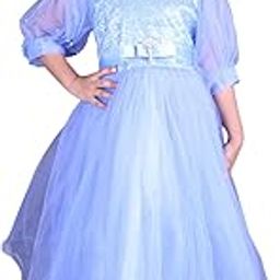Girls Blue Colour Dress-picture-30