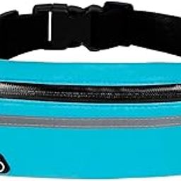 Small Waist Bag Fanny Travel Pack Hiking Zip Pouch for Money/Coins/Glasses & 6 inch Mobile Phones with Adjustable Strap (Multicolor)-image-20