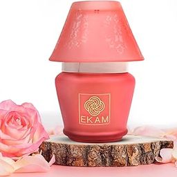 EKAM Scented Frost Glass Lampshade Candle | Rose Scented Candle | Luxury Fragrances| Ideal for Home Decor, Aromatherapy & Gifting | 22 Hours Burn time |114 g-image-40