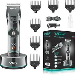 VGR V-256 Professional Hair Clipper, Salon Trimmer for men, 2 Digital Display, 400min Runtime & 2500mAh Lithium Battery, 5500-7000RPM knob (Black) 1 Year Warranty-image-67