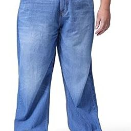 by The Indian Garage Co Men Plus Size Baggy Fit Solid Mid-Rise Jeans-picture-48