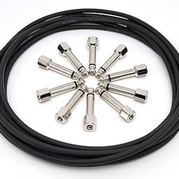Evidence Audio Monorail Cable (Graphite) and Straight SIS Plugs (10 feet and 10 Plugs) - (by E.A.R.S. PRO Audio)-image-1
