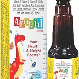Arokid Aries Multivitamin&Multimineral Syrup For Kids With Iron,Zinc,Vitamin A,E,B12&K2-7 Health-Height Booster Great Taste Of Mix Fruit Strong Muscle And Better Immunity 110Ml(Pack Of 1)-image-60