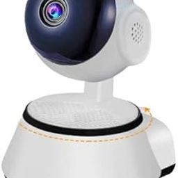 AgueMart 360 Degree Wireless Panoramic Bulb IP WiFi Camera Indoor CCTV Smart Home Office with Night Vision, Intelligent Alerts, 2-Way Audio and Micro 128GB SD Card Support-White-3