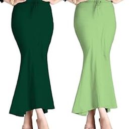 Women's Perfect Curvy Look Saree Shapewear | Seamless, Comfortable & Slimming Petticoat | Body Shaper for Sarees & Lehengas (Small Light Green) &1747-image-75