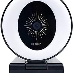 Ubersweet® 1080P High Resolution Webcam with Adjustable Light and Noise-reducingcrophones, U-SB Webcam for Online Learning,Meeting and Reco ing,Suitable for Windows,iOS,etc.-picture-1