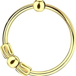 92.5-925 Sterling Silver Gold Plated No-Piercing Clip-On 'SunDust' Bali Nose Ring for Women and Girls (NR05150) 1 Pc-picture-11