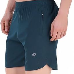 Laser Cut Men's Running Shorts with Zip Pockets-image-18