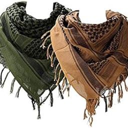 PL Boy's Cotton Arab Shemagh Desert Army for Head and Neck Scarves (Orange & Green)-(Pack of 02)-image-23