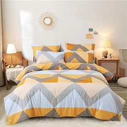 Jyotaksh Super Quality Glace Cotton Quilt Cover/Duvet Cover/rajai/ 210 Thread Count, Zipper Closure (Size 90X100) Inches Set of 1 DVT-AF 46-image-85