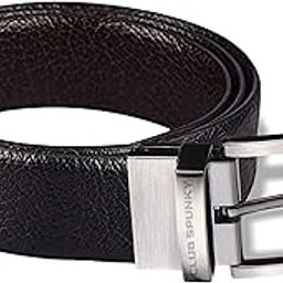 Men's Genuine Italian Leather Reversible Belt for Men/Boys, Color (Black & Brown)-picture-3