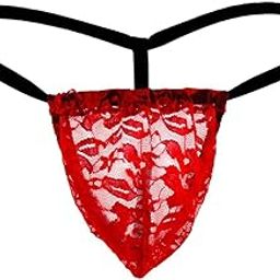 Mens G-String Sheer Lace Underwear-picture-42