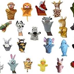 VARUSH Wild Animals & Birds Storytelling Hand Puppets, Hand Puppets for Kid's Learning Playing | Gift for Kids Hand Puppet Birds and Animals | Educational Storytelling Toys for Learning (25 pcs Set)-1
