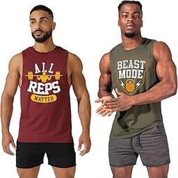100% Cotton Soft Feel Fabric Men's Training, Workout, Gym Sleeveless Tshirt-image-79