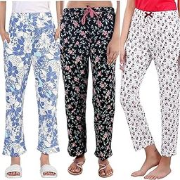 Isable Trends Womens Track Pant Lower Cotton Printed Payjama/Lounge Wear –Soft Cotton Night Wear/Pyjama for Women(Pack of 3 pcs, Prints May Vary (Assorted Pyjama)-image-21