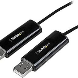 StarTech.com 2 Port USB Keyboard Mouse Switch Cable w/File Transfer for PC and Mac - USB File Transfer Cable - Dual Port USB KM Switch-15
