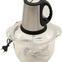 Verana Electric Meat Grinders with Glass Bowl 250W Heavy for Kitchen Food Chopper, Meat, Vegetables, Onion, Garlic Slicer Dicer, Fruit & Nuts Blender (2L)-image-43