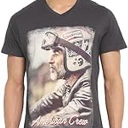 Printed V Neck T-Shirt for Men-37