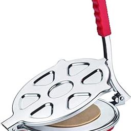 BLLUEX Roti Maker and Puri Maker Press Machine with Handle, Manual Stainless Steel Roti Press, Papad/Khakhra/Chapati Maker with pre Fitted Handle, Large Size-12
